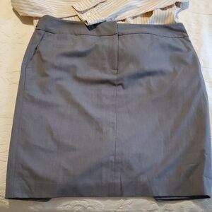 Apostrophe Elegant Gray Pencil Skirt 14